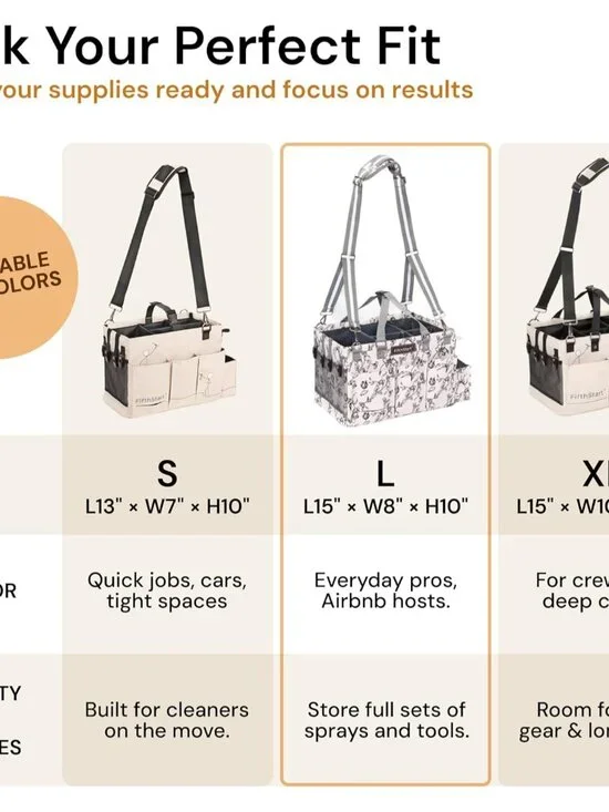 Cleaning Caddy Organizer with Handle & Waist/Shoulder Straps - 9 Compartments & - Picture 4 of 10